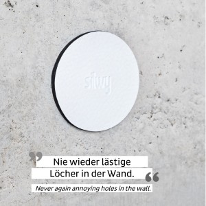 Σουβέρ (metal-nan-gel-pads) άσπρο 6,5cm (Σετ των 4)