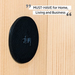 Σουβέρ (metal-nan-gel-pads) μαύρο 7,5cm (Σετ των 4)