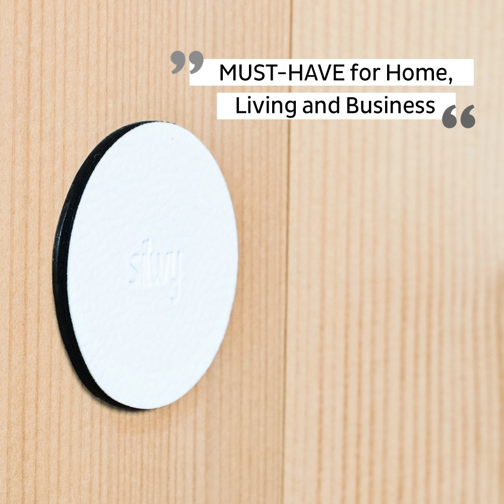 Σουβέρ (metal-nan-gel-pads) άσπρο 7,5cm (Σετ των 4)