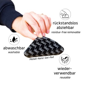 Σουβέρ (metal-nan-gel-pads) μαύρο τετράγωνο