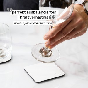 Σουβέρ (metal-nan-gel-pads) άσπρο τετράγωνο (Σετ των 2)