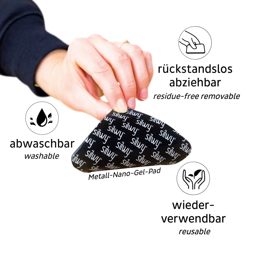 Σουβέρ (metal-nan-gel-pads) άσπρο τετράγωνο (Σετ των 2)