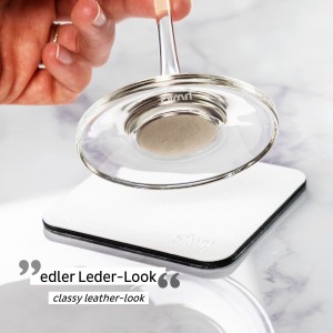 Σουβέρ (metal-nan-gel-pads) άσπρο τετράγωνο (Σετ των 2)