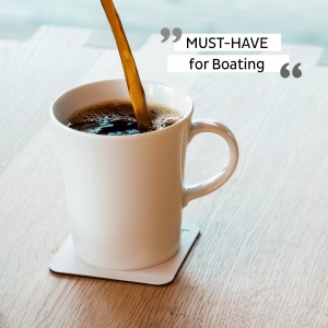 Σουβέρ (metal-nan-gel-pads) άσπρο τετράγωνο (Σετ των 2)