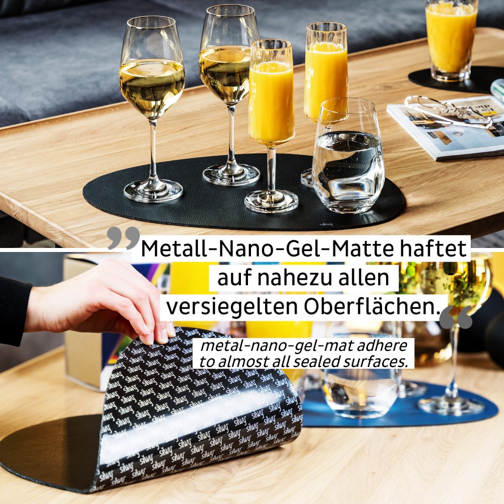 Σουβέρ μεγάλο (metal-nano-gel-placemat) μαύρο για μαγνητικά σκεύη