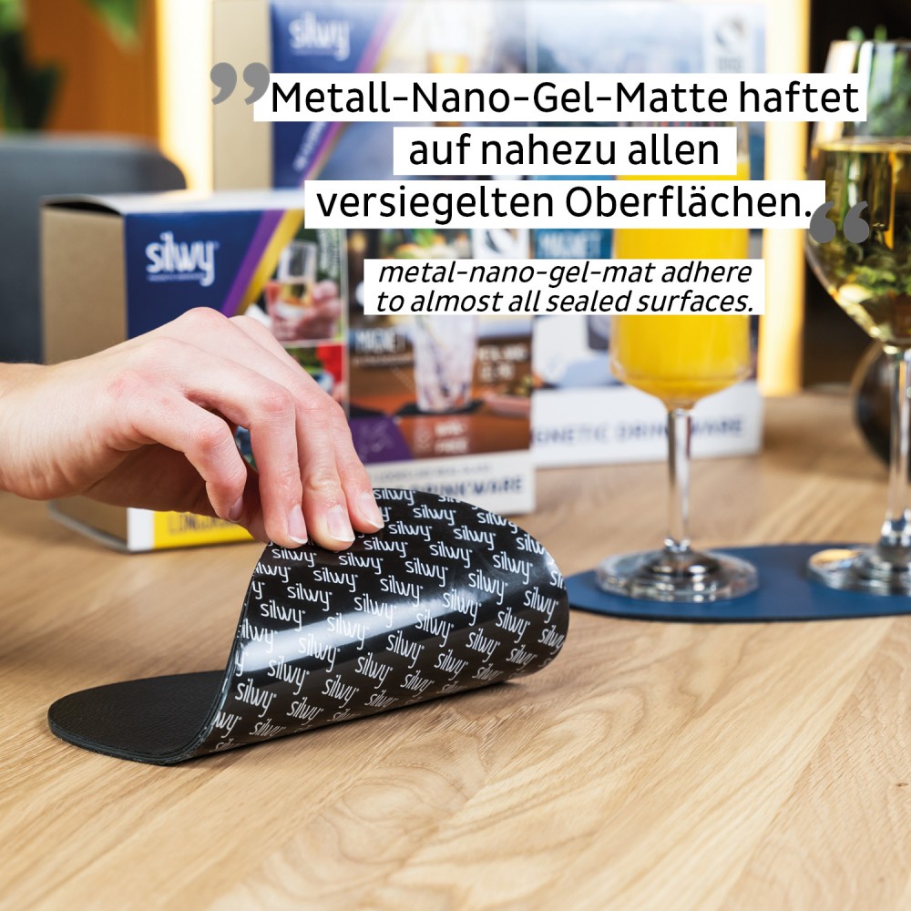 Σουβέρ μεσαίο (metal-nano-gel-placemat) μαύρο για μαγνητικά σκεύη