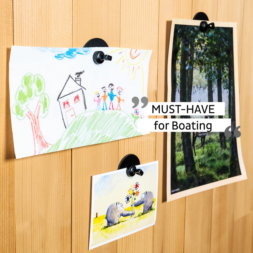 Μαγνητική καρφίτσα με μα΄ύρο σουβέρ (Σετ των 4) SILWY Mαγνητικά σκεύη