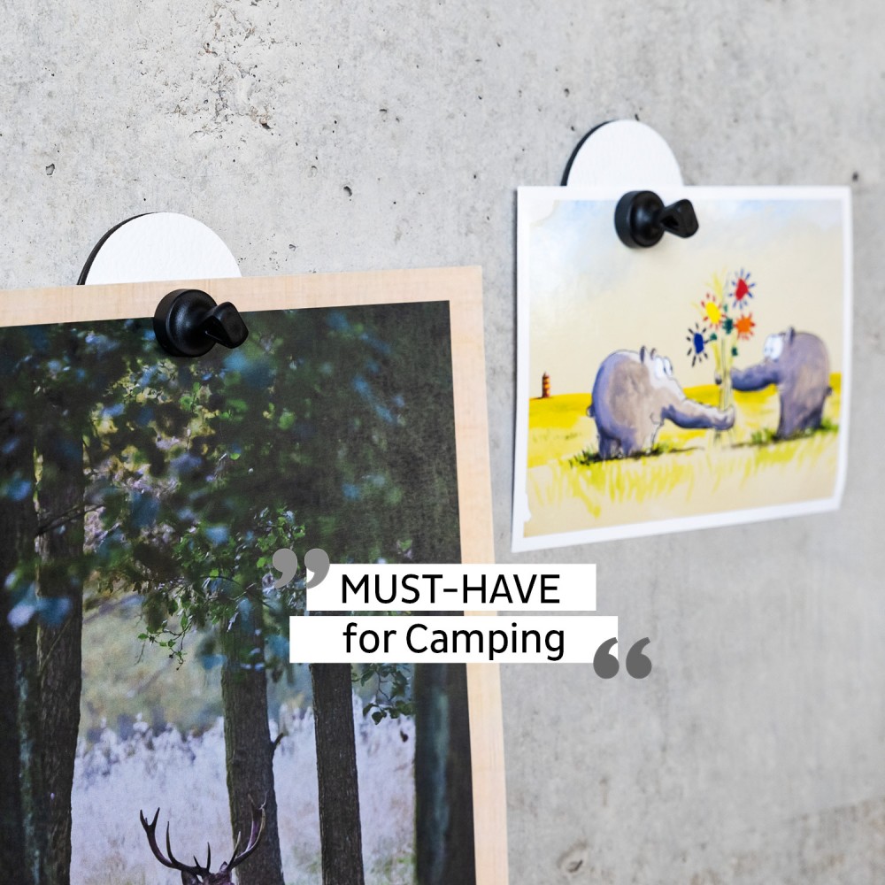 Μαγνητική καρφίτσα με άσπρο σουβέρ (Σετ των 4) SILWY Mαγνητικά σκεύη