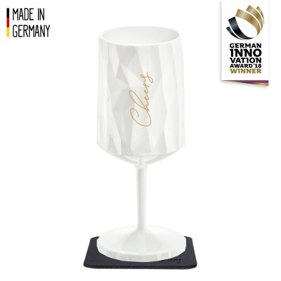 Magnetic Plastic Glass WINE "CHEERS" 0,3l
