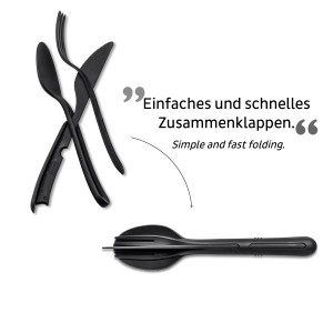 Μαχαιροπίρουνα πλαστικά μαύρα (Σετ των 3) SILWY Mαγνητικά σκεύη