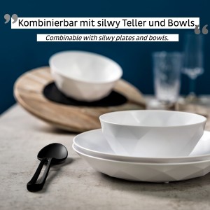 Μαχαιροπίρουνα πλαστικά μαύρα (Σετ των 3) SILWY Mαγνητικά σκεύη