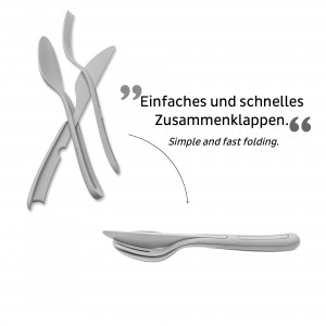 Μαχαιροπίρουνα πλαστικά γκρί (Σετ των 3) SILWY Mαγνητικά σκεύη