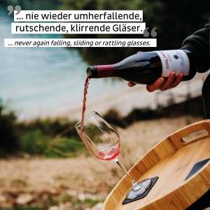 Σετ κουτί δώρου με κόκκινο κρασί και μαγνητικά κρυστάλλινα ποτήρια κρασιού  SILWY Mαγνητικά σκεύη