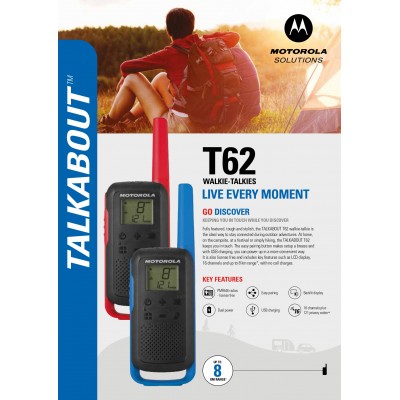 MOTOROLA T62 GO DISCOVER TWIN ΜΠΛΕ (Σετ των 2)